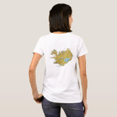 T-Shirt Drapeau + Carte d'Islande (Dos entier)