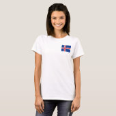T-Shirt Drapeau + Carte d'Islande (Devant entier)
