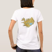 T-Shirt Drapeau + Carte d'Islande (Dos)