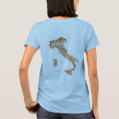 T-Shirt Drapeau + Carte d'Italie (Dos)