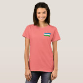 T-Shirt Drapeau + Carte d'Ouzbékistan (Devant entier)