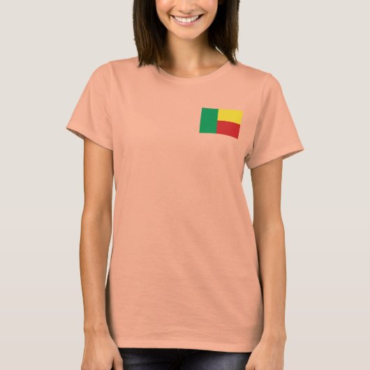 T-Shirt Drapeau + Carte du Bénin (Devant)