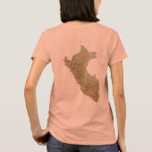 T-Shirt Drapeau + Carte du Pérou (Dos)