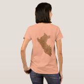 T-Shirt Drapeau + Carte du Pérou (Dos entier)