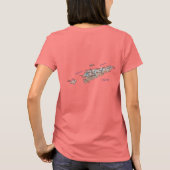 T-shirt Drapeau + Carte du Timor oriental (Dos)