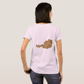T-Shirt Drapeau + Carte + Texte Autriche (Dos entier)