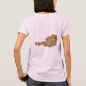 T-Shirt Drapeau + Carte + Texte Autriche (Dos)