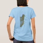 T-Shirt Drapeau + Carte + Texte Belize (Dos)
