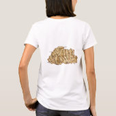 T-Shirt Drapeau + Carte + Texte Bhoutan (Dos)