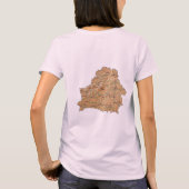 T-Shirt Drapeau + Carte + Texte Biélorussie (Dos)