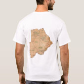 T-Shirt Drapeau + Carte + Texte Botswana (Dos)