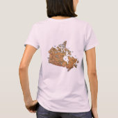 T-Shirt Drapeau + Carte + Texte Canada (Dos)