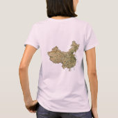 T-Shirt Drapeau + Carte + Texte Chine (Dos)