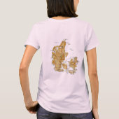 T-Shirt Drapeau + Carte + Texte Danemark (Dos)