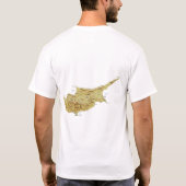 T-Shirt Drapeau + Carte + Texte de Chypre (Dos)
