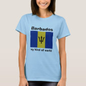 T-Shirt Drapeau + Carte + Texte de la Barbade (Devant)