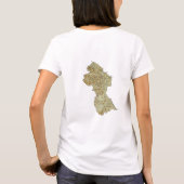 T-Shirt Drapeau + Carte + Texte de la Guyane (Dos)