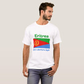 T-Shirt Drapeau + Carte + Texte de l'Érythrée (Devant entier)