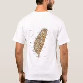 T-shirt Drapeau + Carte + Texte de Taiwan (Dos)