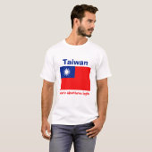 T-shirt Drapeau + Carte + Texte de Taiwan (Devant entier)