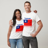 T-shirt Drapeau + Carte + Texte de Taiwan (Unisexe)