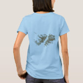 T-Shirt Drapeau + Carte + Texte des Îles Malouines (Dos)