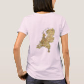 T-Shirt Drapeau + Carte + Texte des Pays-Bas (Dos)