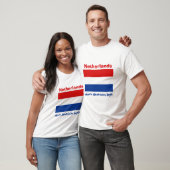 T-Shirt Drapeau + Carte + Texte des Pays-Bas (Unisexe)