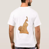 T-Shirt Drapeau + Carte + Texte du Cameroun (Dos)