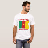 T-Shirt Drapeau + Carte + Texte du Cameroun (Devant entier)