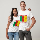 T-Shirt Drapeau + Carte + Texte du Cameroun (Unisexe)