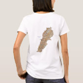 T-Shirt Drapeau + Carte + Texte du Liban (Dos)