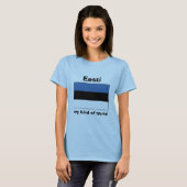 T-Shirt Drapeau + Carte + Texte Estonie (Devant entier)