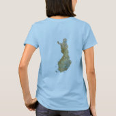 T-Shirt Drapeau + Carte + Texte Finlande (Dos)