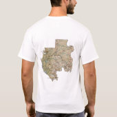 T-Shirt Drapeau + Carte + Texte Gabon (Dos)