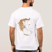 T-Shirt Drapeau + Carte + Texte Grèce (Dos)