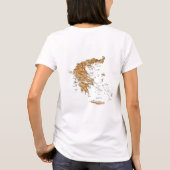 T-Shirt Drapeau + Carte + Texte Grèce (Dos)