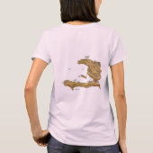 T-Shirt Drapeau + Carte + Texte Haïti (Dos)
