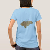 T-Shirt Drapeau + Carte + Texte Honduras (Dos)