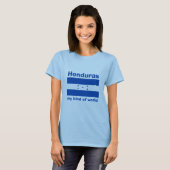 T-Shirt Drapeau + Carte + Texte Honduras (Devant entier)