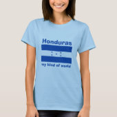 T-Shirt Drapeau + Carte + Texte Honduras (Devant)