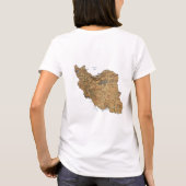T-Shirt Drapeau + Carte + Texte Iran (Dos)