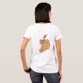 T-Shirt Drapeau + Carte + Texte Irlande (Dos entier)