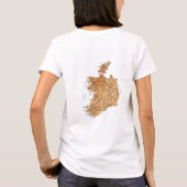 T-Shirt Drapeau + Carte + Texte Irlande (Dos)