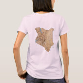 T-Shirt Drapeau + Carte + Texte Kenya (Dos)