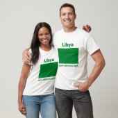 T-Shirt Drapeau + Carte + Texte Libye (Unisexe)