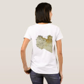 T-Shirt Drapeau + Carte + Texte Libye (Dos entier)