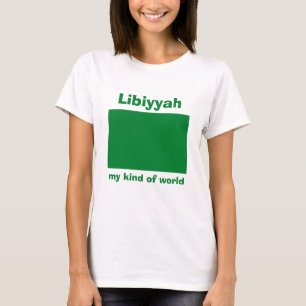 T-Shirt Drapeau + Carte + Texte Libye