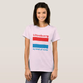T-Shirt Drapeau + Carte + Texte Luxembourg (Devant entier)