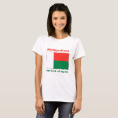 T-Shirt Drapeau + Carte + Texte Madagascar (Devant entier)